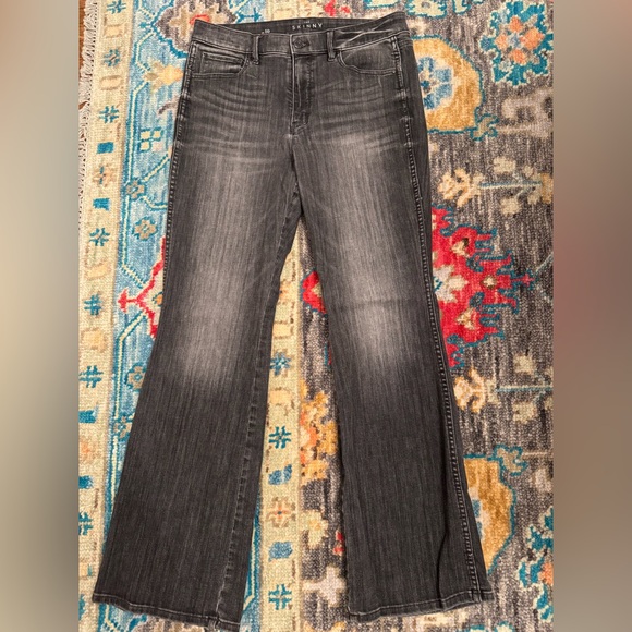 White House Black Market Skinny Flare Gray Jeans - Picture 5 of 7